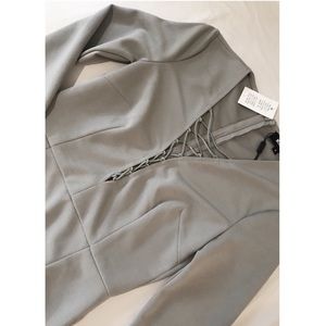 NWT Missguided Lace-Up Plunge Mini Dress Sz 8